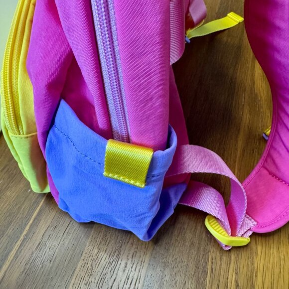 AWAY Kids Backpack New Cotton Candy Pink Yellow Colorblock Childrens Travel Bag - Picture 4 of 12